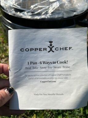 Power pressure cooker. Copper Chef- broil, bake, sauté, fry, steam , braise.